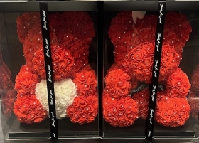 Large Red Diamante Foam Teddy