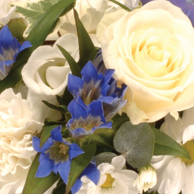 Wreath Blue and White